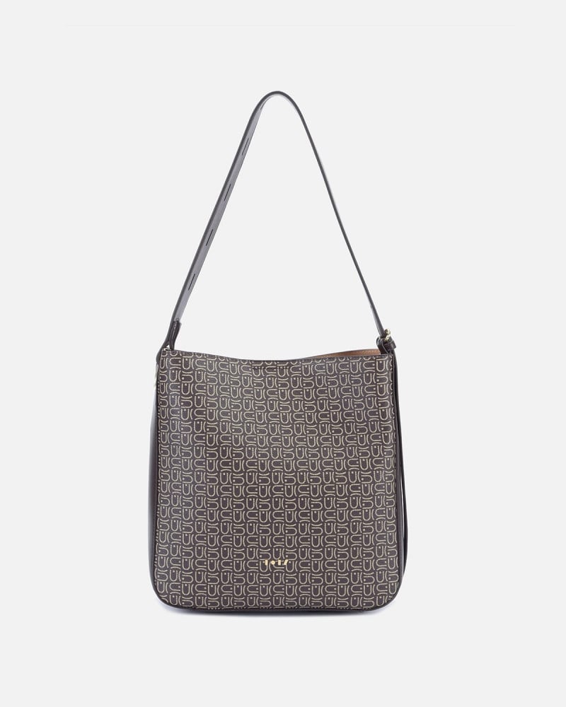 شنطة بتصميم عصري باللون البني